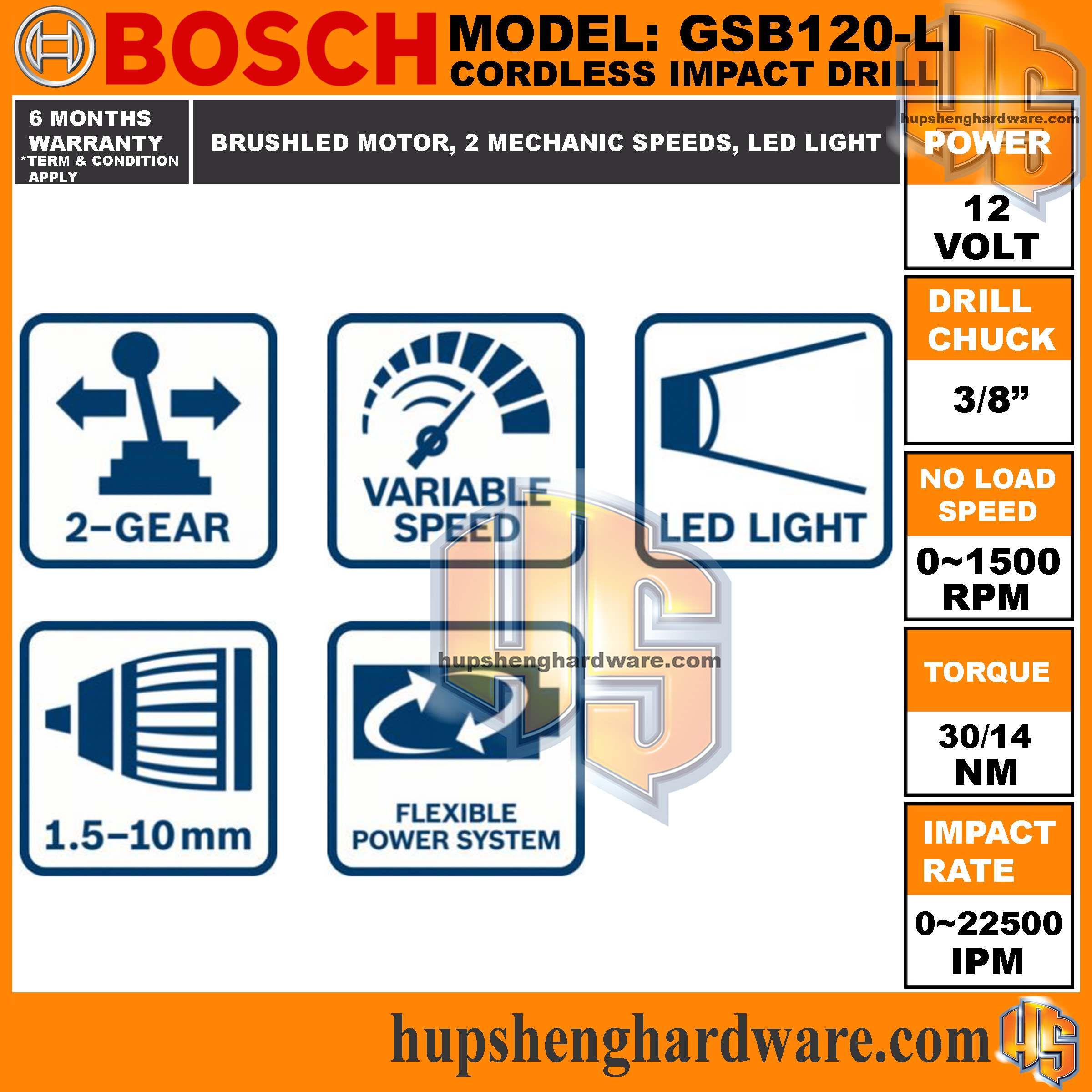 Bosch GSB120Li-4aa