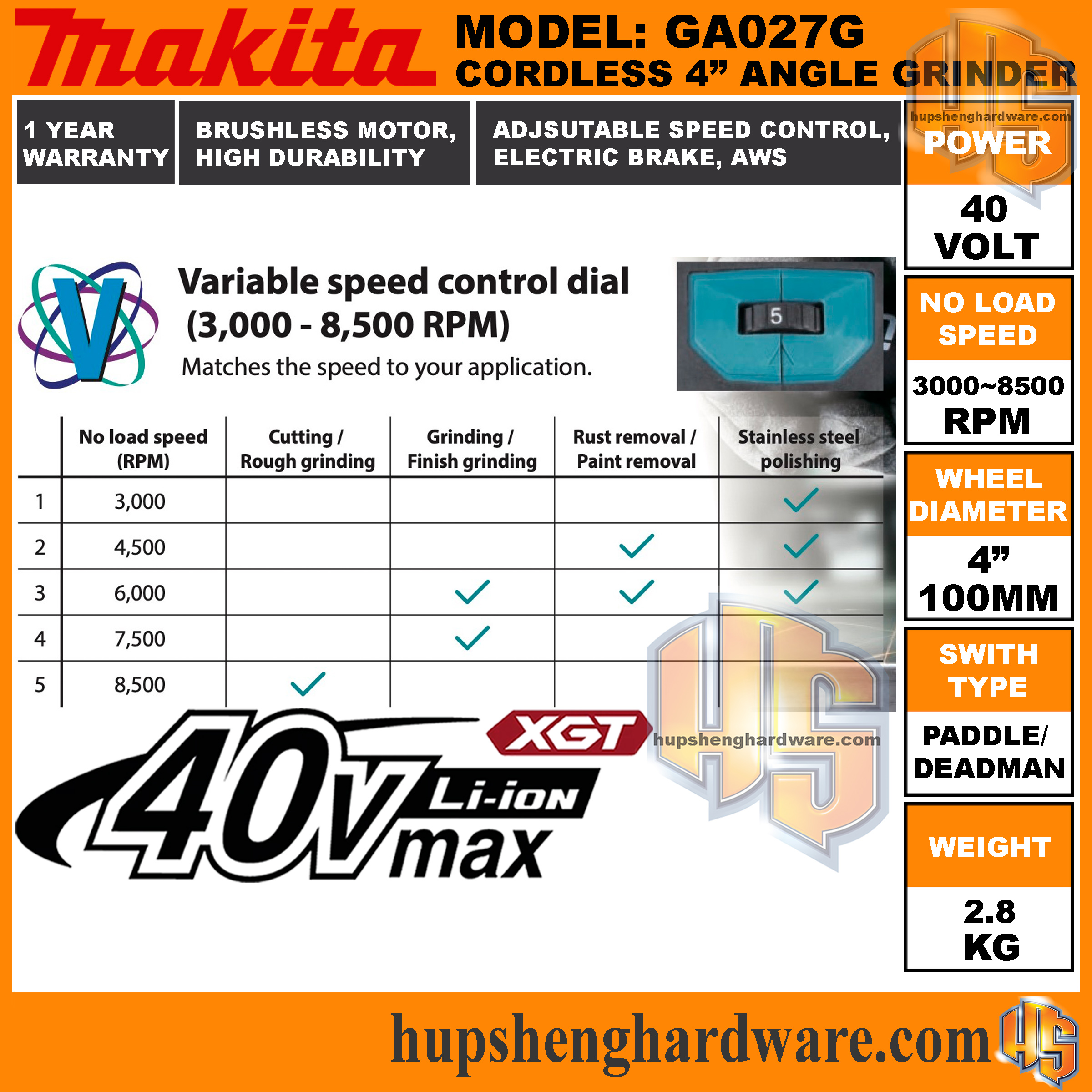 Makita GA027G-3a