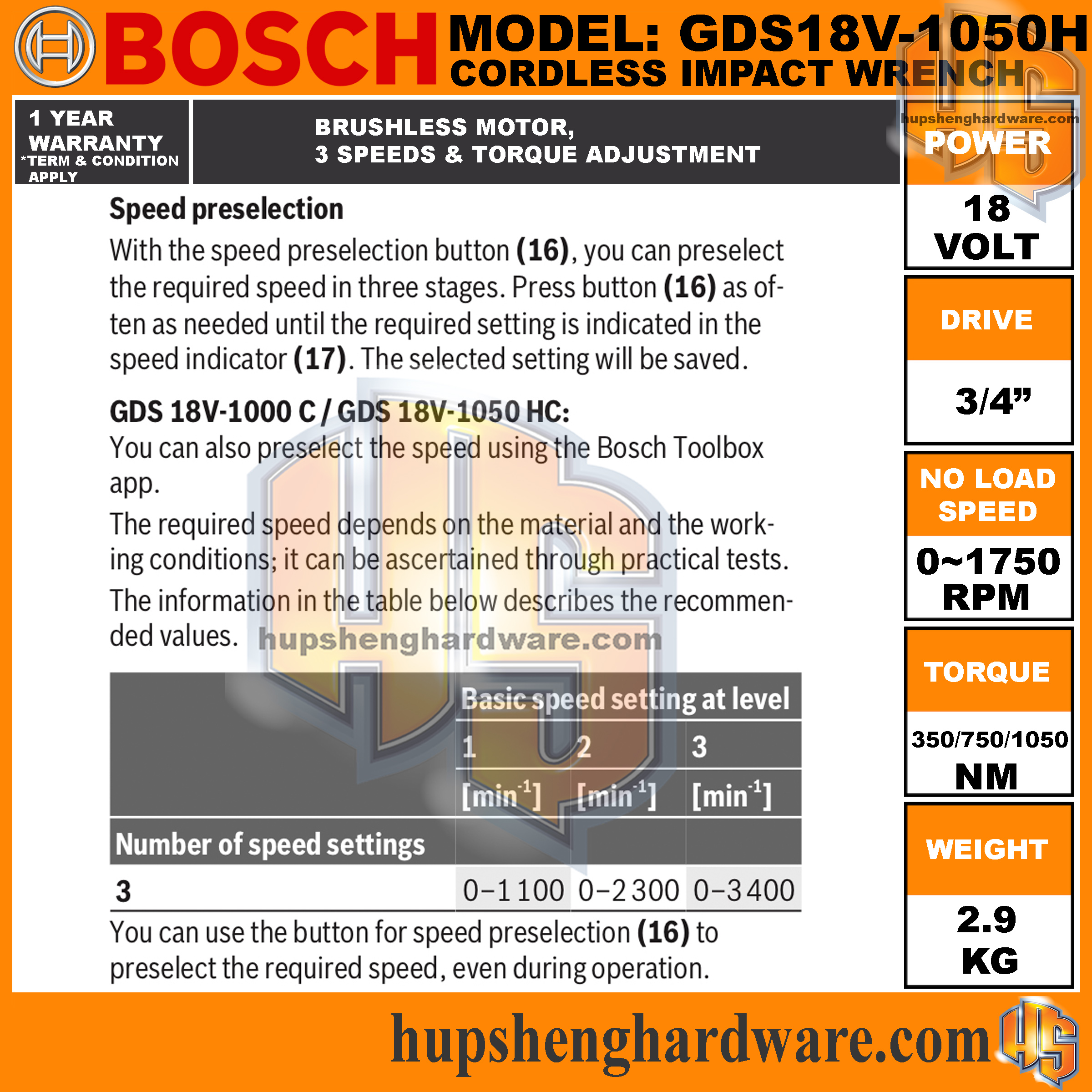 Bosch GDS18V-1050H-6aa