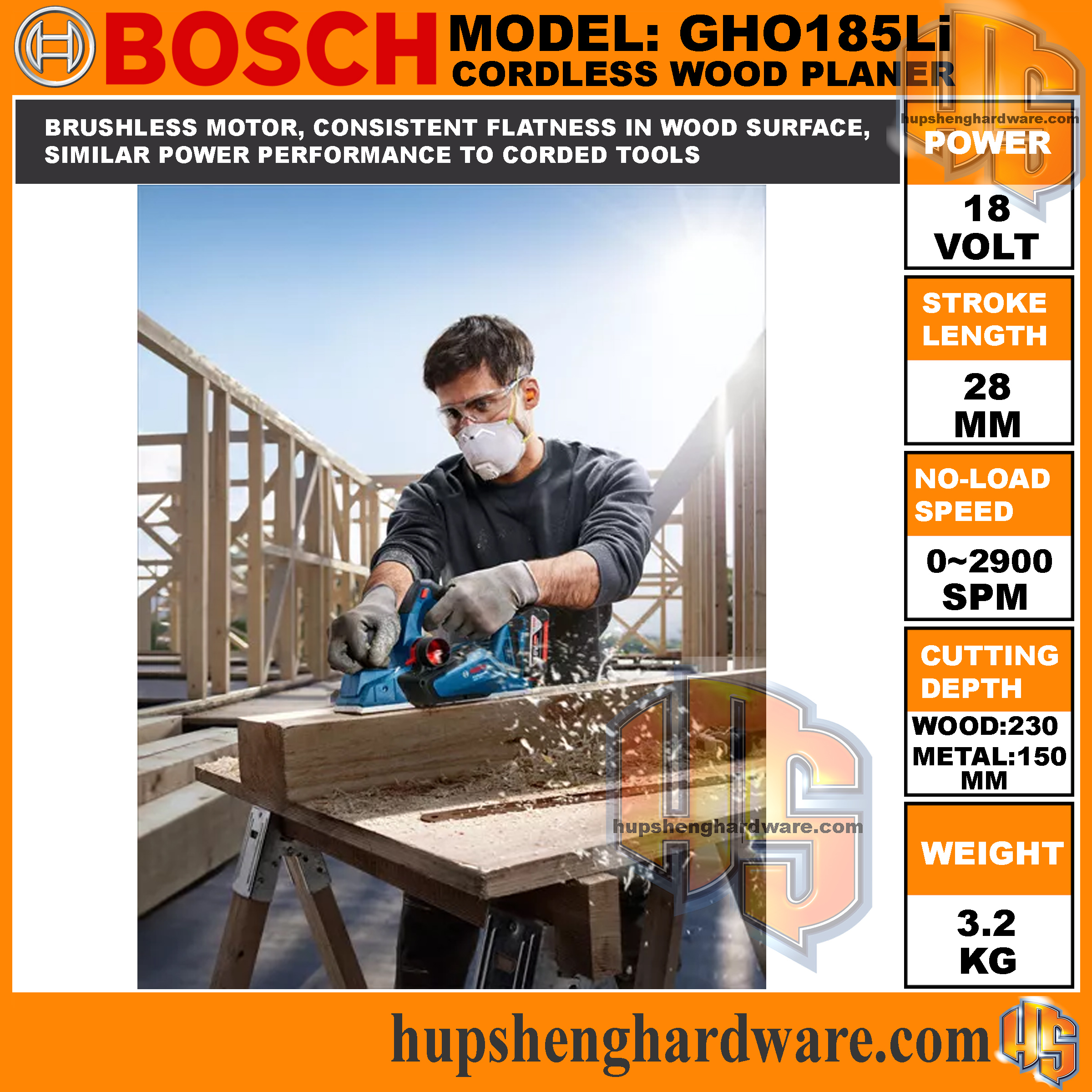 Bosch GHO185Li-4aa