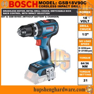 Bosch GSB18V90C-1aa