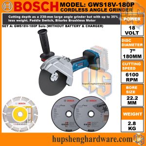 BOsch GWS18V180P-1aa