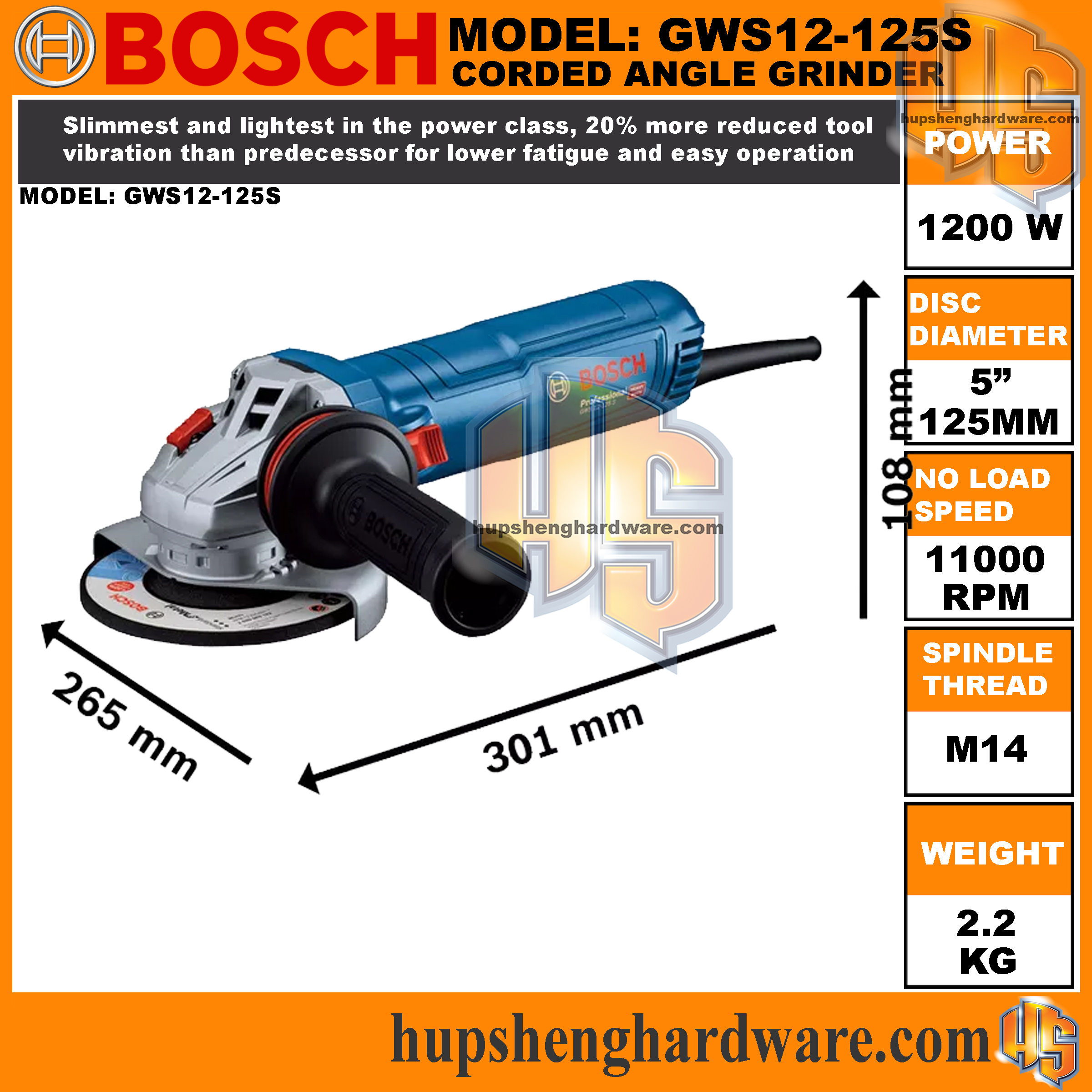 Bosch GWS12-125S-2aa