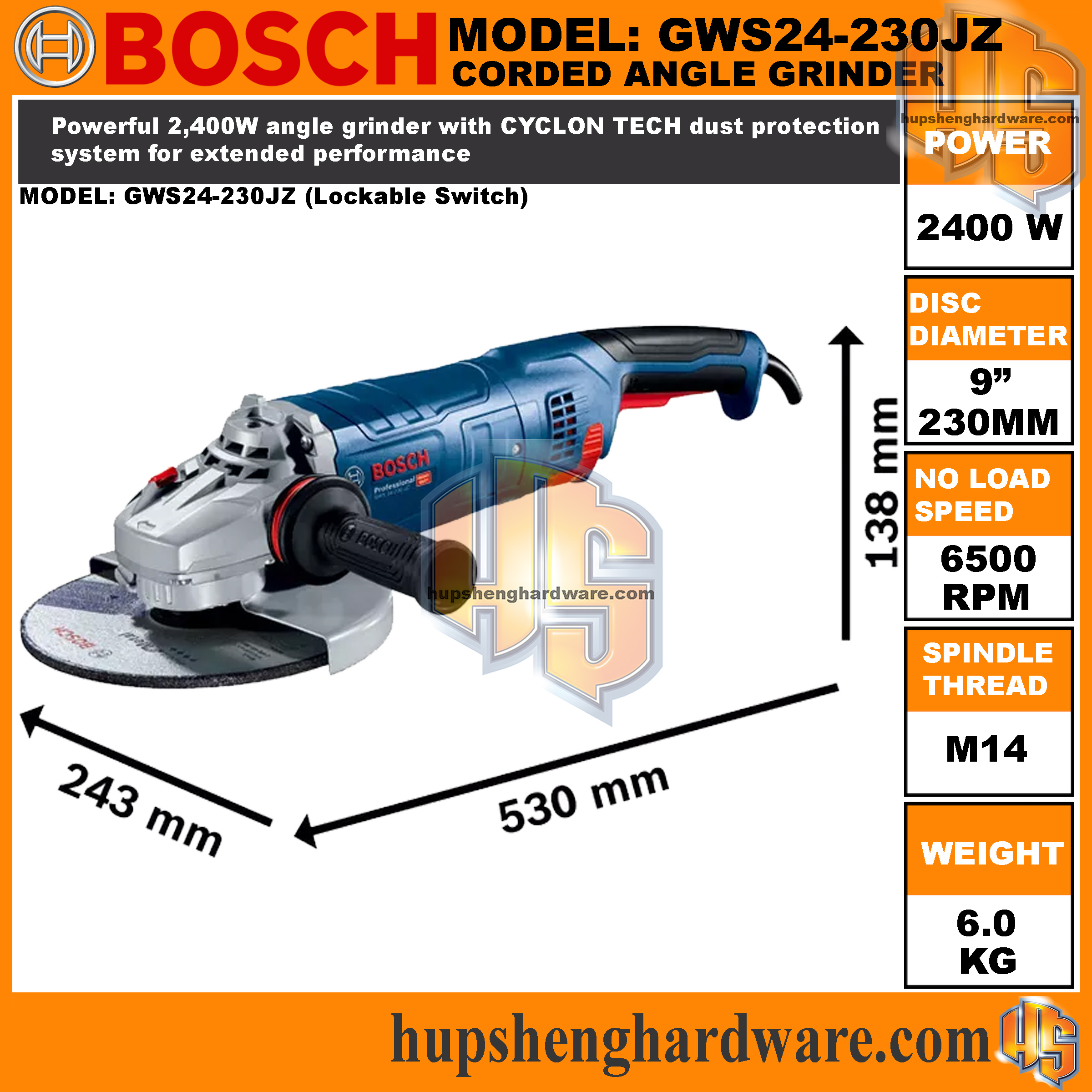 Bosch GWS24-230JZ-2aa