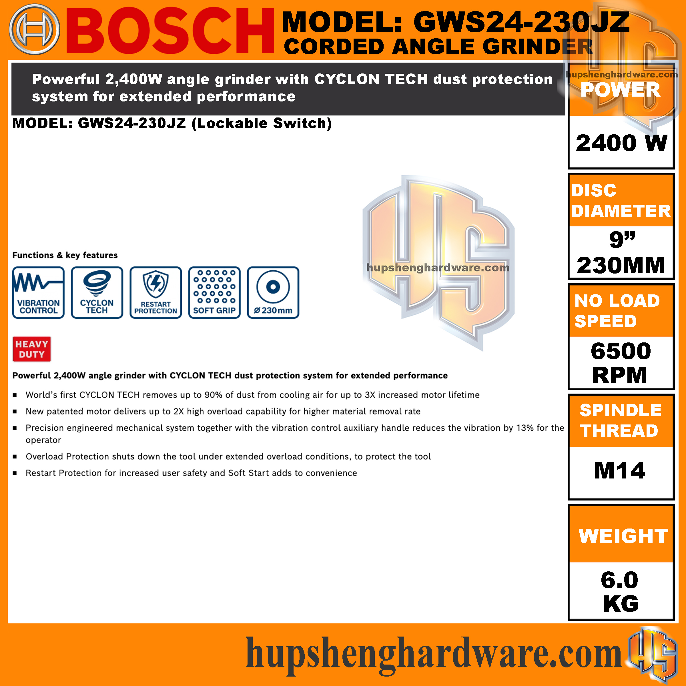 Bosch GWS24-230JZ-3aa