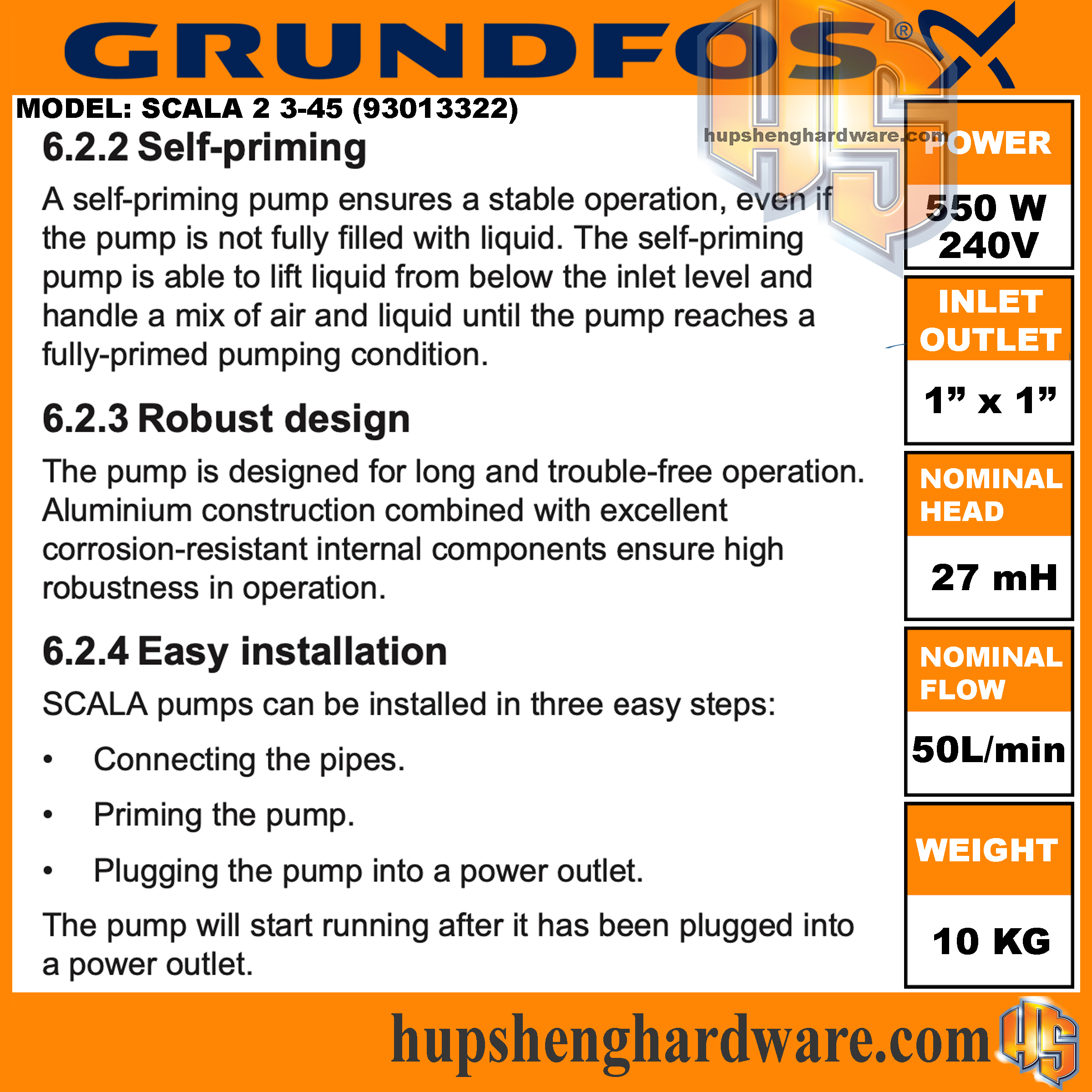 Grundfos SCALA2 3-45-5aa