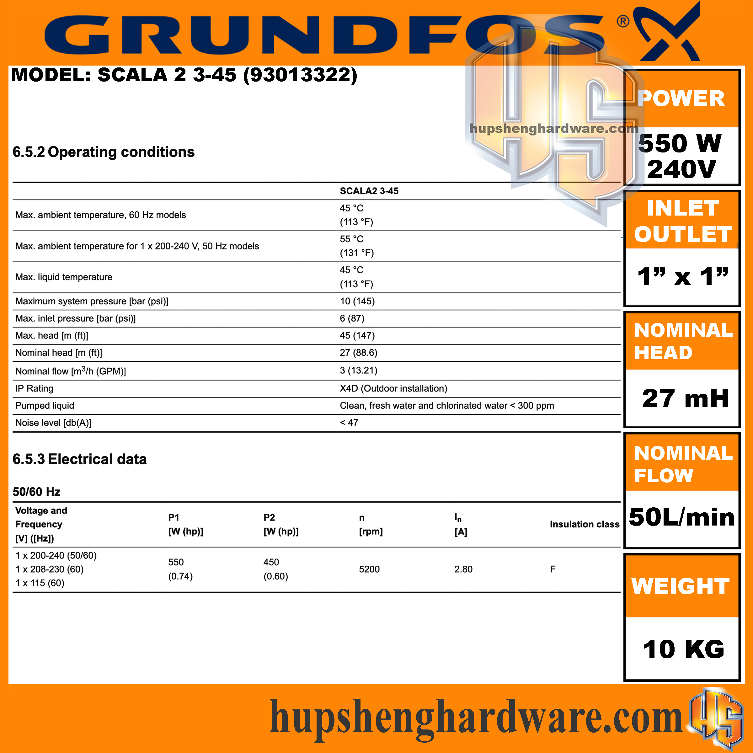 Grundfos SCALA2 3-45-7aa
