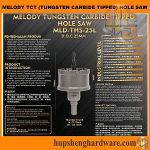 Melody TCT Holesaw 25mm-1aa