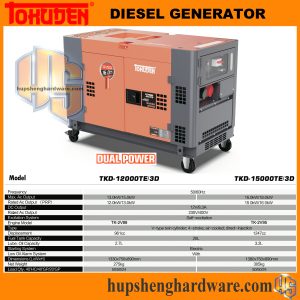 Tokuden Diesel Generator TKD12000-1aa