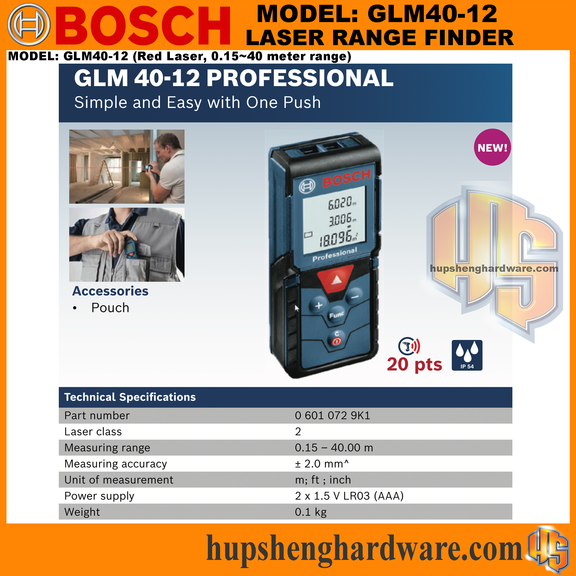 Bosch GLM40-12-1aa
