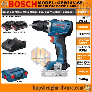 Bosch GSR18V65-1aa