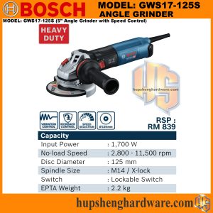 Bosch GWS17-125S
