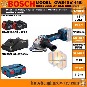 Bosch GWS18V-11S-1aa