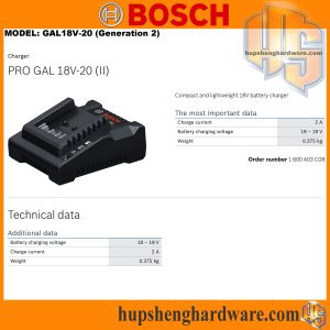 Bosch GAL18V-20ii-1aa