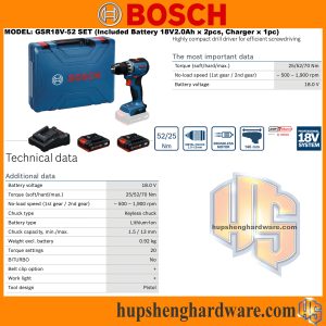 Bosch GSR18V-52-1aa