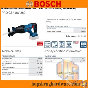 Bosch GSA18V280-1aa